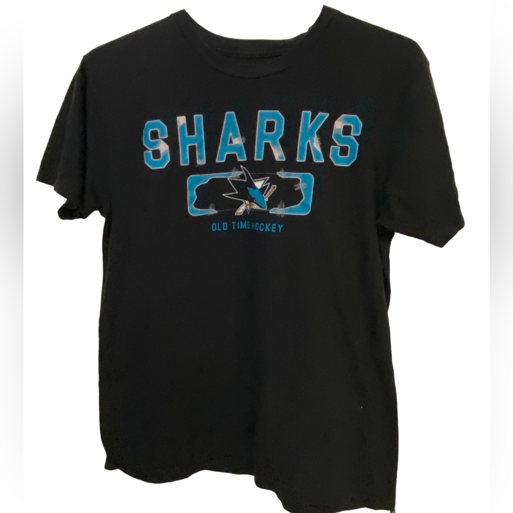 Retro San Jose SHARKS Old Time Hockey NHL High End Men’s M T-Shirt MINTY